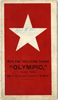 Foldout: White Star Line, RMS Olympic, foldout leaflet