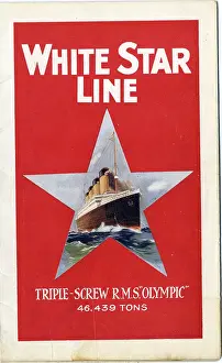 Foldout: White Star Line, RMS Olympic, foldout leaflet