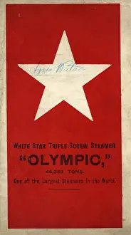 Foldout: White Star Line, RMS Olympic, foldout leaflet