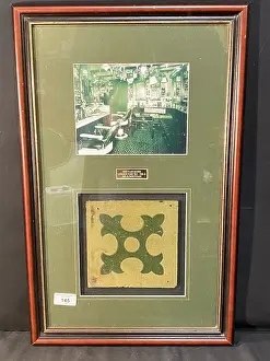 Linoleum: White Star Line, RMS Olympic - framed linoleum tile