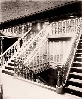 Achieve: White Star Line, RMS Teutonic launch, ornate staircase
