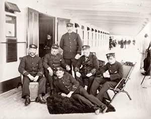 Teutonic: White Star Line, RMS Teutonic launch, captain and officers
