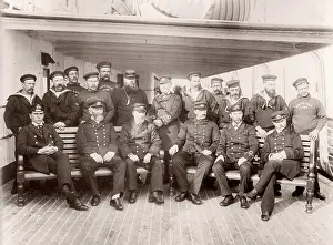 Teutonic: White Star Line, RMS Teutonic launch, captain and officers
