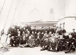 Teutonic: White Star Line, RMS Teutonic launch, guests on trial cruise