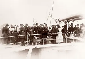 Teutonic: White Star Line, RMS Teutonic launch, royal visitors