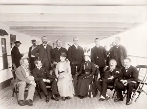 Onboard: White Star Line, RMS Teutonic launch, guests