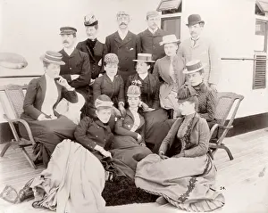Onboard: White Star Line, RMS Teutonic launch, guests