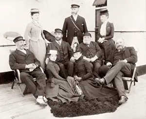 Onboard: White Star Line, RMS Teutonic launch, guests