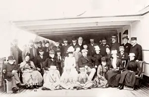 Onboard: White Star Line, RMS Teutonic launch, guests