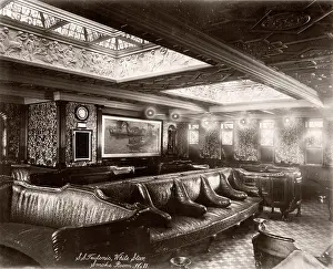 Achieve: White Star Line, RMS Teutonic launch, smoking room