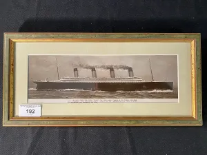 Bookpost: White Star Line, RMS Titanic - framed postcard