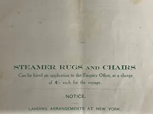 Provenance: White Star Line, RMS Titanic, List of First Class Passengers