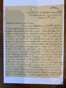 Nearer: White Star Line, RMS Titanic - Marion Wright letter