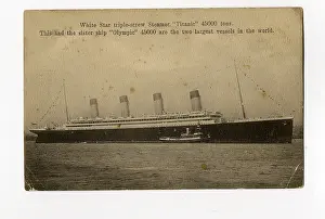 Postally: White Star Line, RMS Titanic - postcard