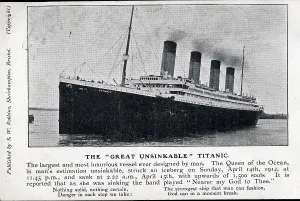 Unsinkable: White Star Line, RMS Titanic - postcard