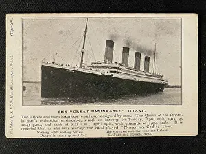 Unsinkable: White Star Line, RMS Titanic - postcard