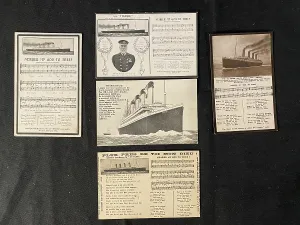 Henry Aldridge & Son Ltd.: White Star Line, RMS Titanic - five postcards