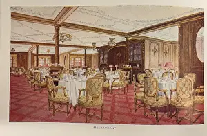 Minia: White Star Line, RMS Titanic, view of B Deck restaurant