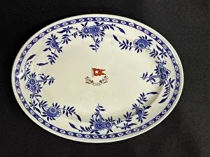 Delft: White Star Line, Second Class Delft oval dish