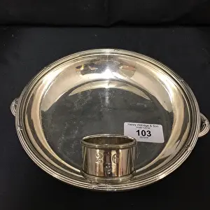 Tureen: White Star Line - serving tureen lid and napkin ring