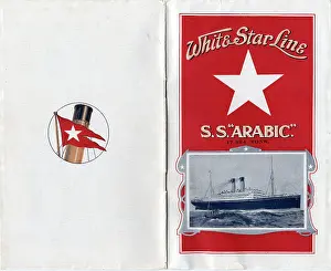 Scrapping: White Star Line, SS Arabic - brochure cover
