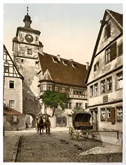 Rothenburg: White Tower (i.e. Weisser Turm), Rothenburg (i.e. ob der Tau