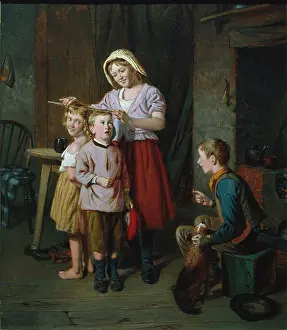 Smallest: Who's Tallest? ' children in an interior