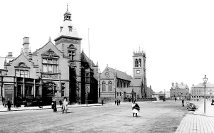Widnes: Widnes, St Paul's Church and Free Library 1908