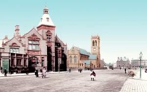 Widnes: Widnes, St Paul's Church and Free Library 1908