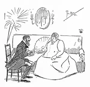 Settee: Widow in conversation with a French Count
