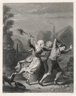 Restrain: WIFE BEATS HUSBAND 19C