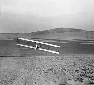 Tipped: Wilbur Wright of Wright Brothers flying