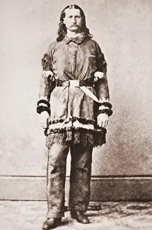 Hickok: Wild Bill Hickok portrait in buckskins with ?