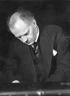 Backhaus: Wilhelm Backhaus at a concert, 1935