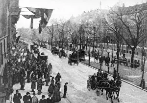 Loyalty: Wilhelm I on an exit through Berlin, 1888
