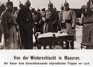 Tactic: Wilhelm II with the commanders of the East-Prussian troops