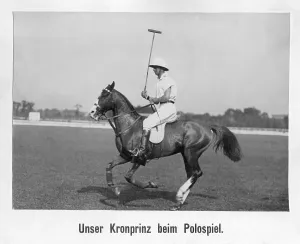 Stirrups: Wilhelm II as a polo player, around 1880
