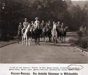 Nassau: Wilhelm II after a ride, 1900
