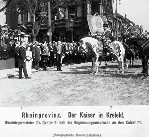 Hussar: Wilhelm II on a visit to Krefeld, 1906