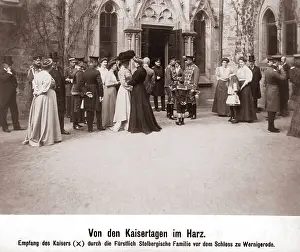 Hussar: Wilhelm II visits the Wernigerode Castle, 1908