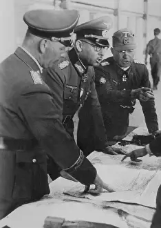 Larissa: Wilhelm List with generals during the campaign in Greece, 19