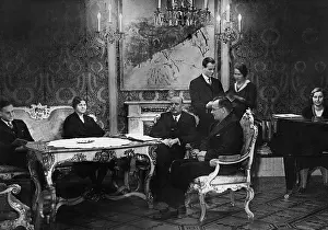 Wilhelm Miklas in a salon