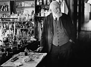 Ostwald: Wilhelm Ostwald in his laboratory, 1931