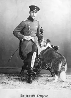 Kuntze: Wilhelm of Prussia with his dog, 1904