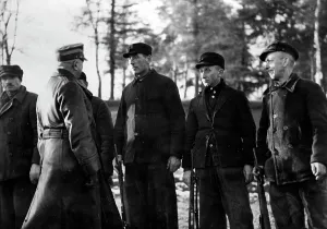 Decline: Wilhelm Schepmann inspects Volkssturm units, 1944