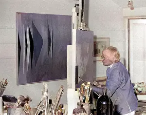 Penwith: Wilhelmina Barns-Graham, artist, at work in her studio