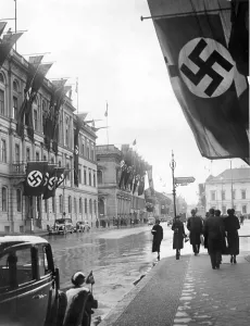 Wetness: Wilhelmstrasse in Berlin-Mitte, 1938