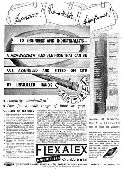 Linatex: Wilkinson Rubber Linatex Flexible Hoses 1943 Advert