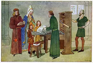 Proof: William Caxton checking a proof