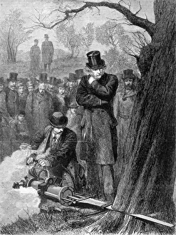 Tulse: William Ewart Gladstone watching a steam-driven saw